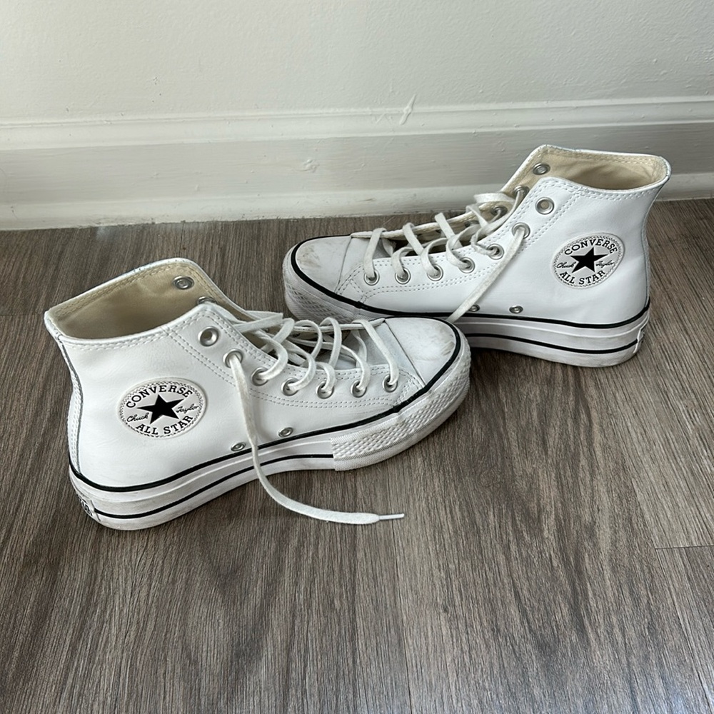 Leather White Converse